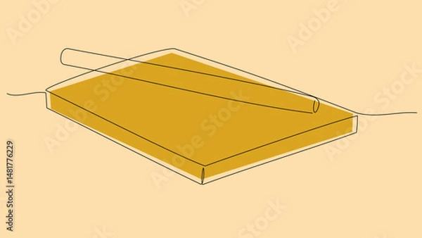 Fototapeta Roll & Serve: Elegant Rolling Board in One Stroke