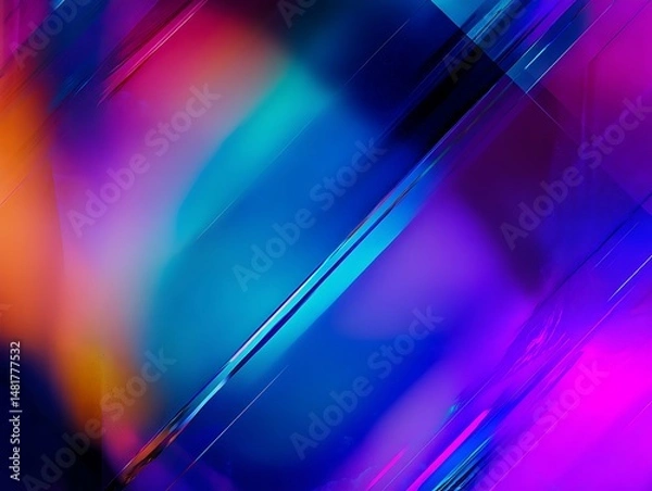 Fototapeta Colorful abstract background with a futuristic look and crisp edges.
