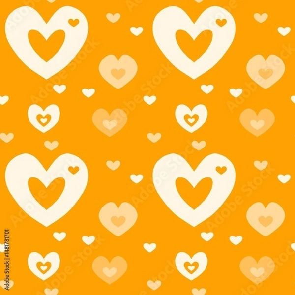 Fototapeta seamless pattern with hearts