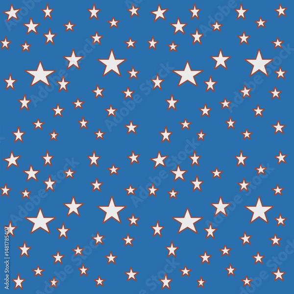 Obraz seamless pattern with stars, vector illustration