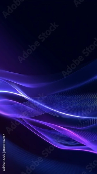 Fototapeta Digital abstract background with digital waves and crisp edges.