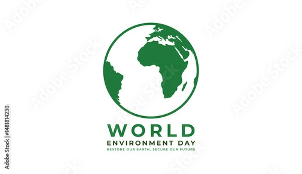 Fototapeta World Environment Day Globe Illustration with Eco-Friendly Theme
