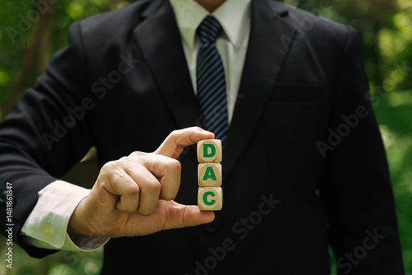 Fototapeta Carbon capture and climate tech concept. Direct Air Capture (DAC).