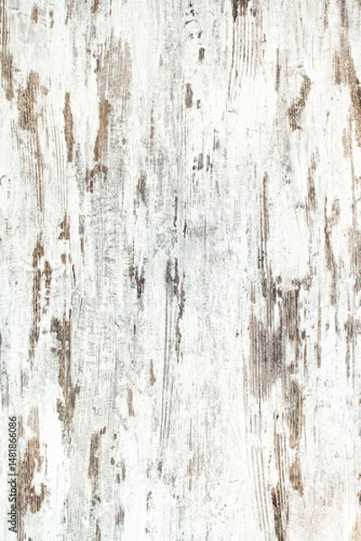 Fototapeta Retro white background with peeling paint and rough texture vintage style