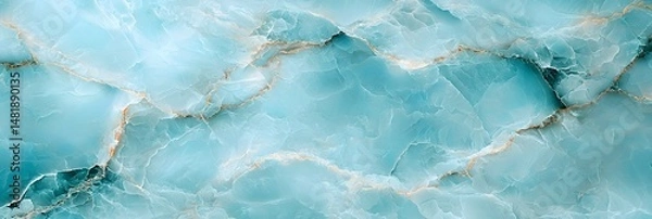 Fototapeta Aqua marble seamless pattern texture