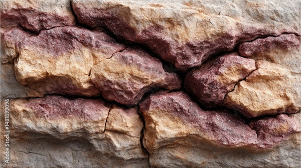 Obraz Rough, old, brown tree bark texture shows a natural abstract pattern on the textured wood surface
