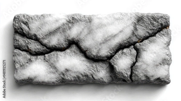 Obraz Black and white stones form an old, isolated wall