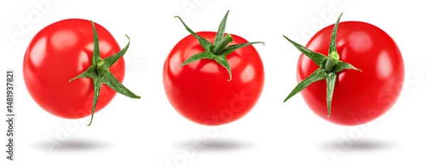 Fototapeta fresh tomatoes isolated on white background. clipping path