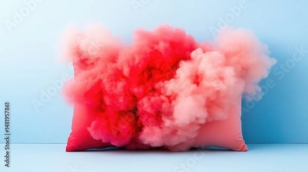 Obraz A fluffy pillow thatâ€™s really a cotton candy creation.