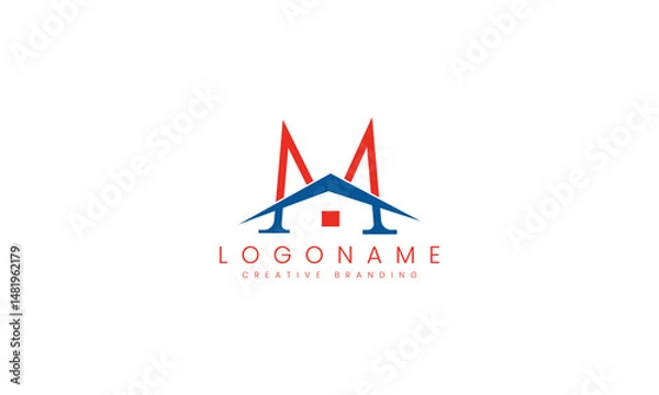 Fototapeta Minimalist M Logo for Branding and Identity.