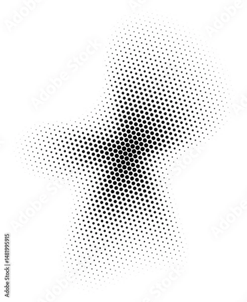 Obraz Abstract background halftone pattern, vector illustration and flat design.