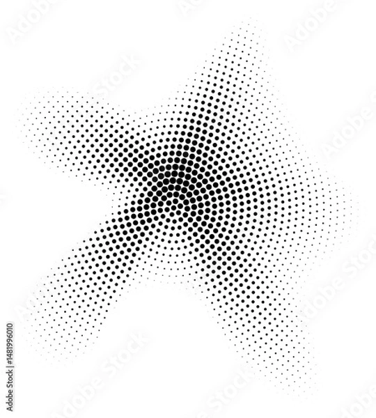 Obraz Abstract background halftone pattern, vector illustration and flat design.