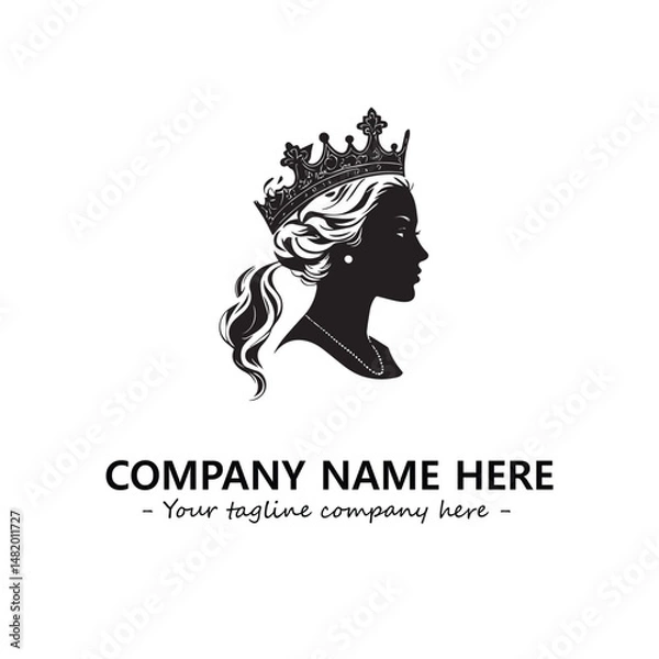 Fototapeta Head of queen logo company design vector illustration