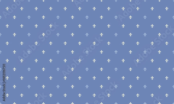 Obraz Elegant repeating pattern of subtle fleurdelis on a soft blue background.