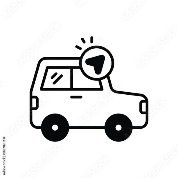 Fototapeta Car Navigation Vector icon