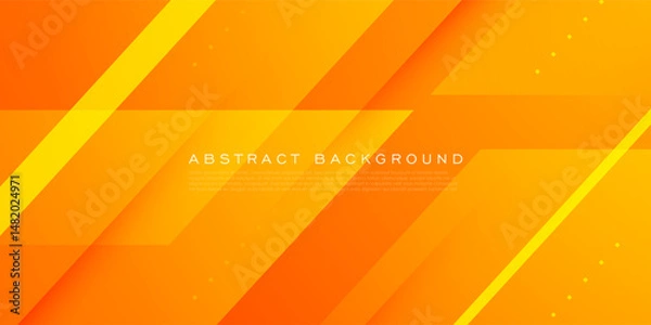 Fototapeta Abstract colorful orange overlap triangle background. Trendy shapes overlap pattern with shadow and lines. Eps10 vector