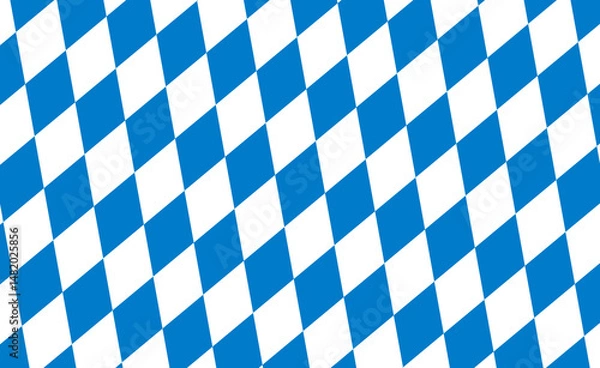 Obraz Bayerisches Rautenmuster in blau und weiß als Hintergrund