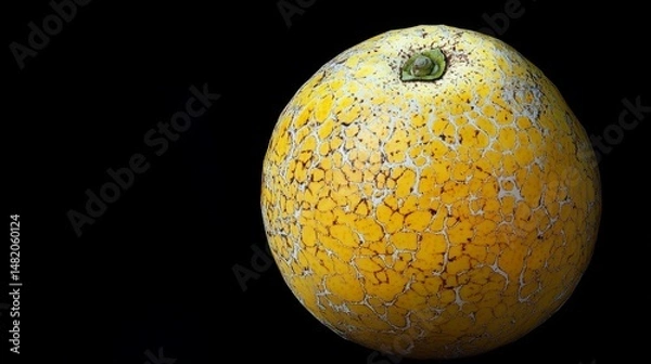 Fototapeta Fresh Whole Lemon on Dark Background – Citrus Fruit Close-Up