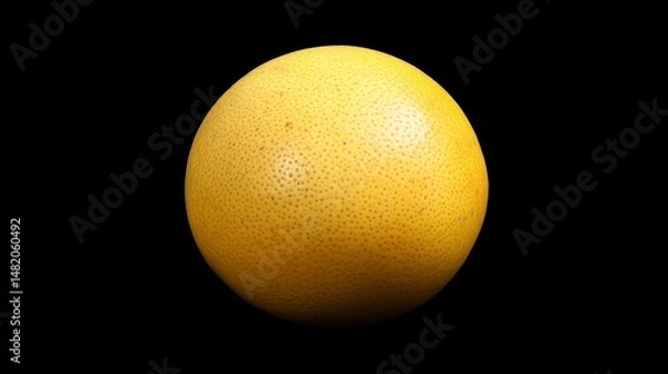 Fototapeta Fresh Whole Lemon on Dark Background – Citrus Fruit Close-Up
