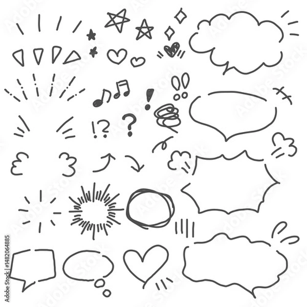 Obraz 吹き出しマーク色々セット