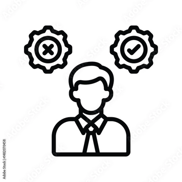 Obraz Decision making Vector icon which can easily modify or edit