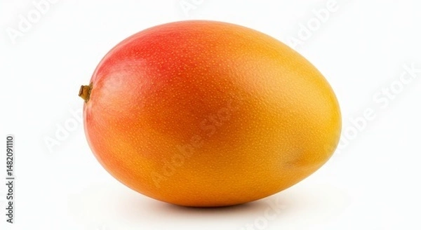 Fototapeta Photo of a Ripe Mango on a White Background