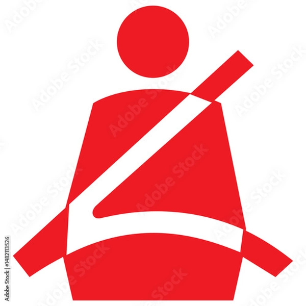 Fototapeta 자동차 안전벨트경고등 일러스트 automobile seat belt warning light high school illustration