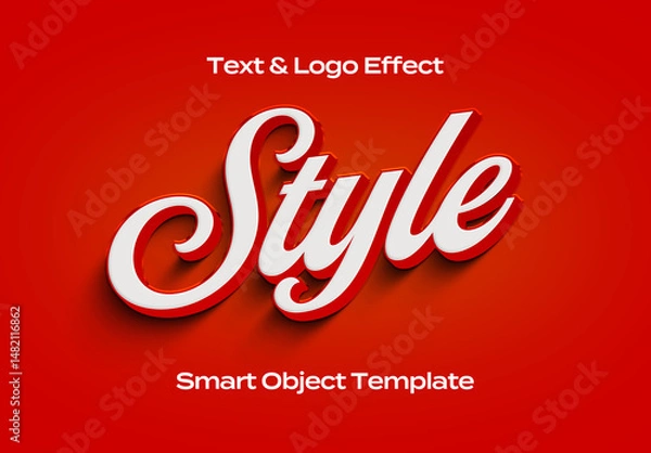 Fototapeta Modern Clean Text Logo Style Effect Mockup Logotype Template Shape