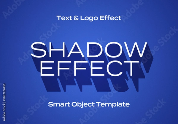 Fototapeta Shadow Cinematic Text Logo Style Effect Mockup Logotype Template Shape