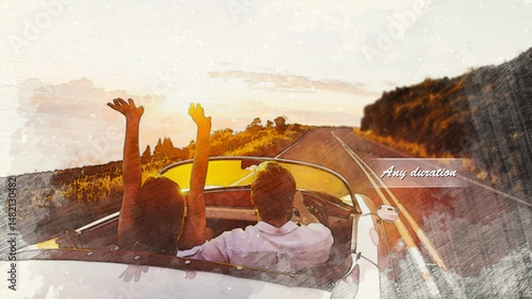 Fototapeta Sketch Slideshow Animation