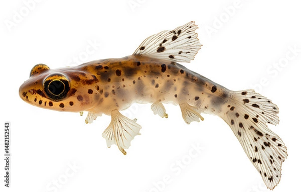 Fototapeta Developing Tadpole with Spots and Budding Limbs, Isolated PNG