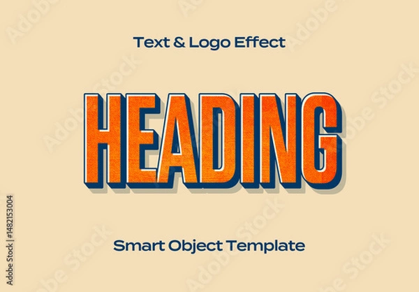 Fototapeta Modern Clean Text Logo Style Effect Mockup Logotype Template Shape