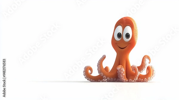 Obraz Cute cartoon octopus (5)
