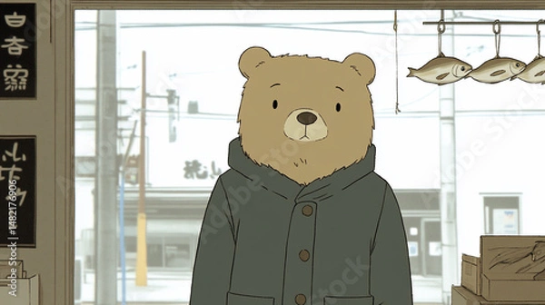 Obraz teddy bear in the city