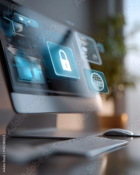 Fototapeta Exploring the Digital Fortress: Cybersecurity at Its Most Effective with Innovative Strategies