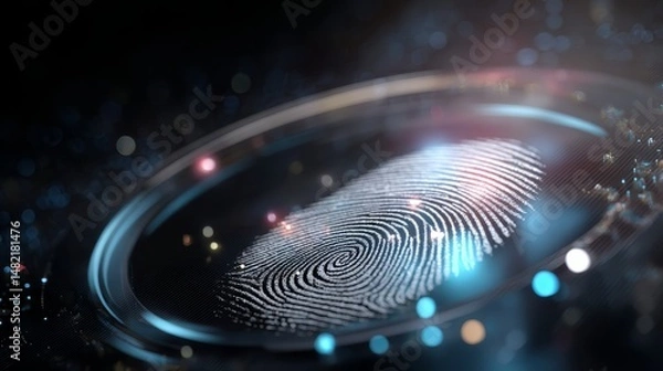 Fototapeta Exploring the Intricacies of Fingerprints: A Deep Dive into Cybersecurity and Data Protection Strategies