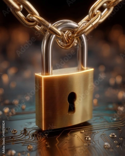 Fototapeta Enhancing Cybersecurity Through Effective Data Protection and Encryption Strategies for the Digital Era