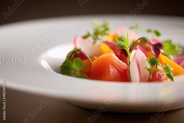 Obraz close-up of harmonious fusion in gastronomy blending flavors and cultures
