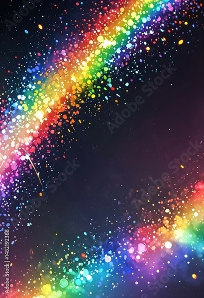 Fototapeta Rainbow bokeh effect background.