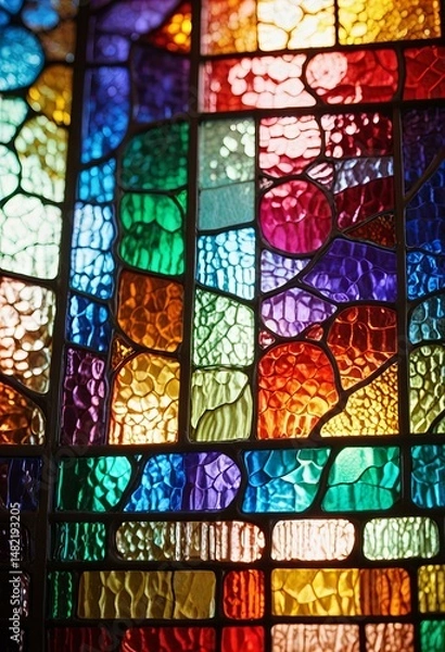 Fototapeta Rainbow bokeh effect background.