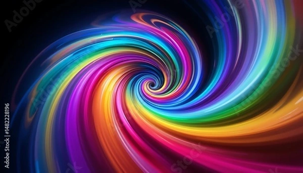 Fototapeta Vibrant Rainbow Vortex: A Symphony of Colors