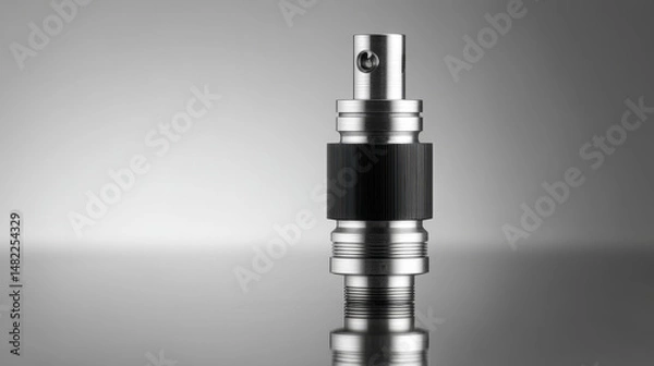 Fototapeta A sleek, modern metal spray nozzle designed for precise liquid application.