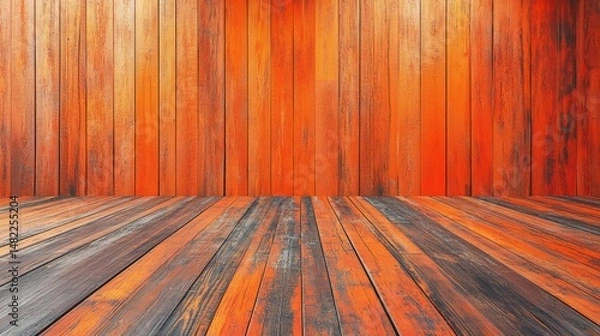 Fototapeta Wood texture background. Floor surface and wood pattern for interior or exterior design.