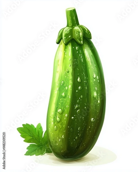 Fototapeta Realistic illustration, Different types of vegetables, isolated on white background