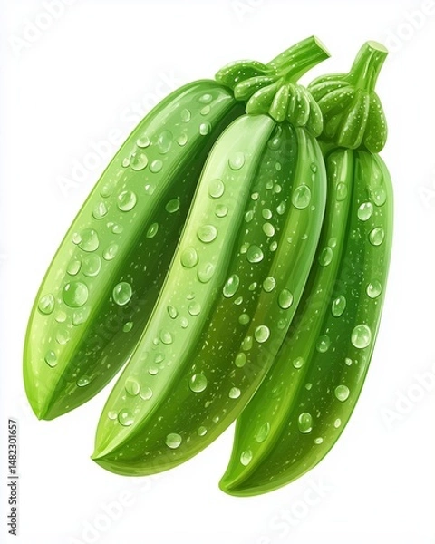 Fototapeta Realistic illustration, Different types of vegetables, isolated on white background