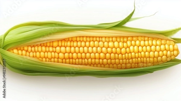 Fototapeta Realistic illustration, Different types of vegetables, isolated on white background