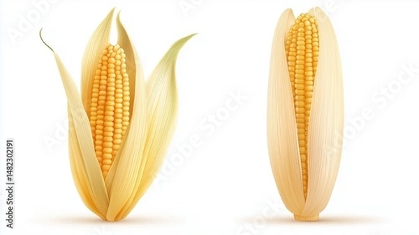 Fototapeta Realistic illustration, Different types of vegetables, isolated on white background