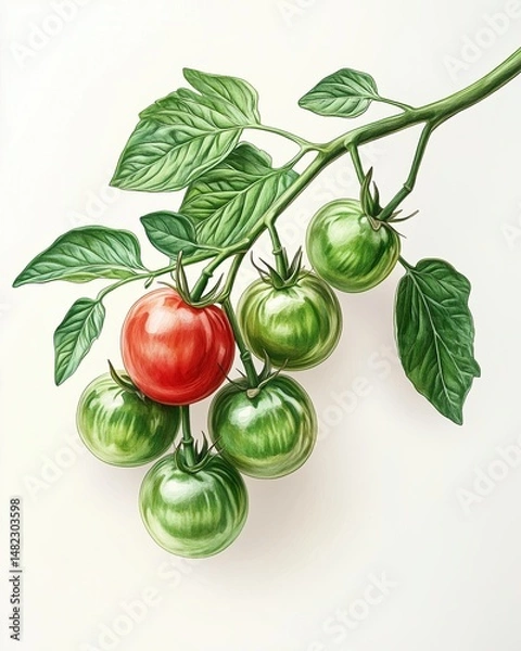Fototapeta Realistic illustration, Different types of vegetables, isolated on white background