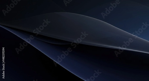 Fototapeta Abstract dark blue background with flowing lines and subtle textures.