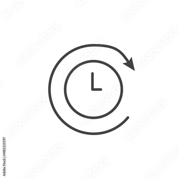 Obraz Past vector Icon in trendy flat style isolated on white background